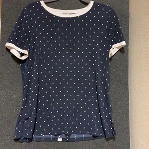 Anne Klein Short Sleeve Polka Dot Tee